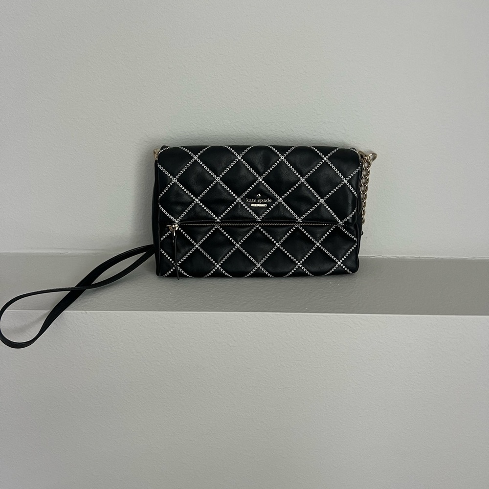 Kate Spade Black Quilted Crossbody Bag
